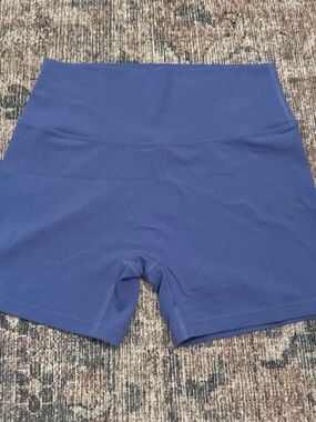 High-Waist Women’s Active Shorts in Periwinkle Blue